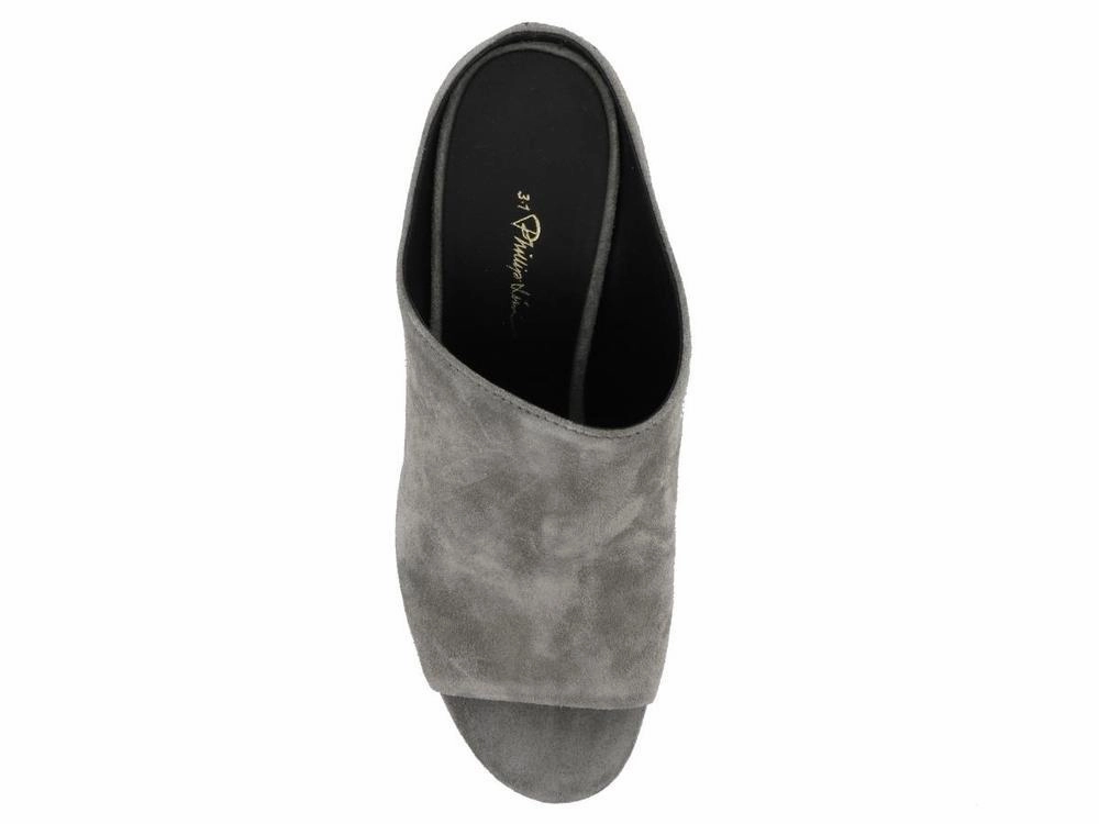 3.1 Phillip Lim Cube Suede Mules