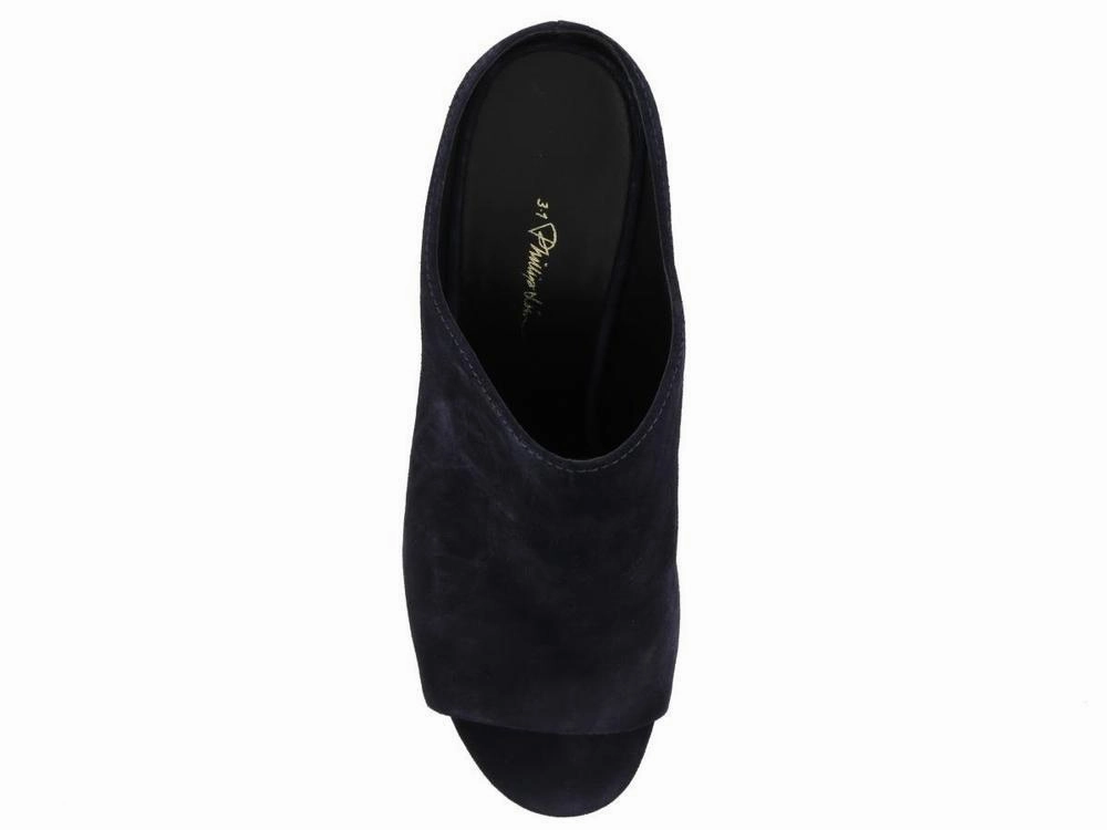 3.1 Phillip Lim Cube Suede Mules