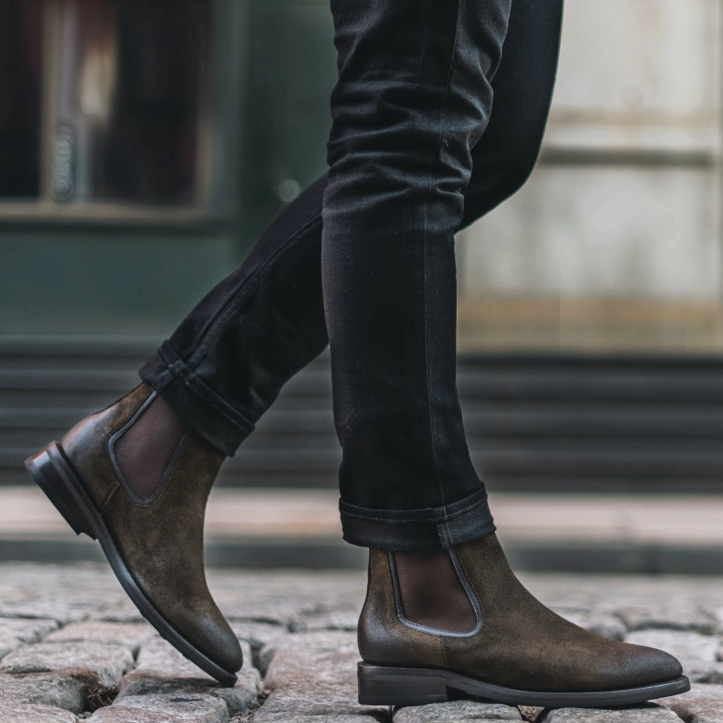 [S] Duke | Dark Olive Suede