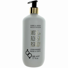 Alyssa Ashley Women's Hand and Body Moisturizer - Musk with Enchanting Notes, 17 oz