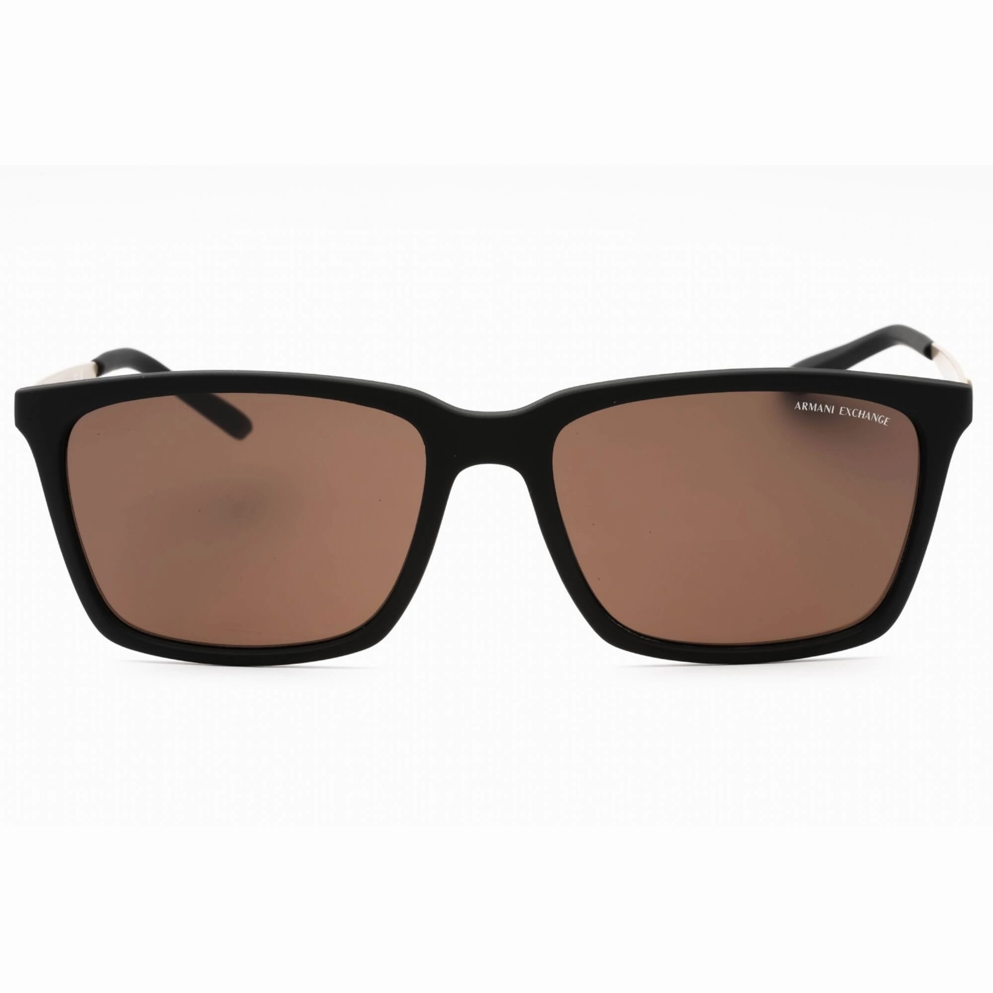 Armani Exchange Men's Sunglasses - Matte Black Rectangular Frame | 0AX4138S 807873