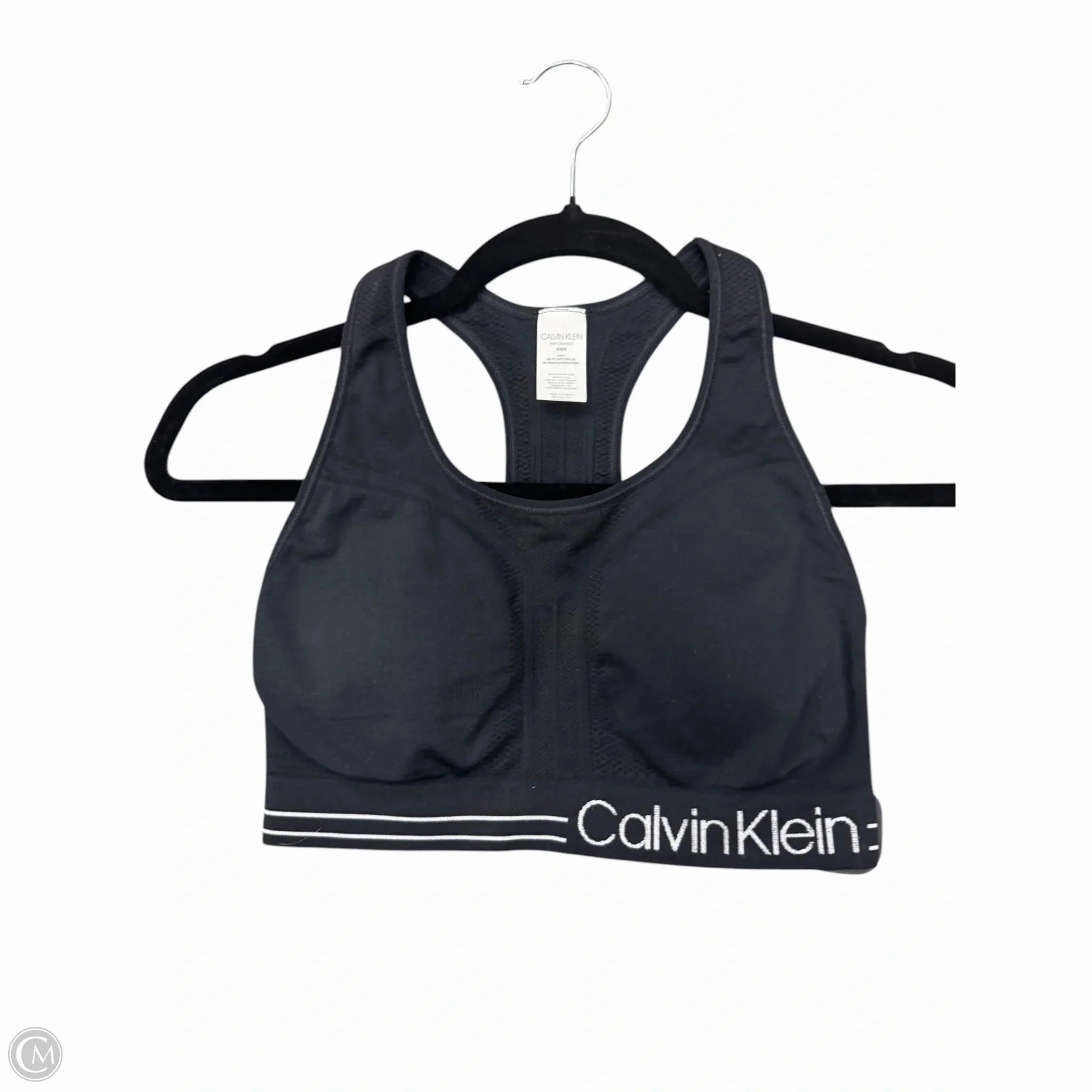 Athletic Bra By Calvin Klein In Black. Size: M