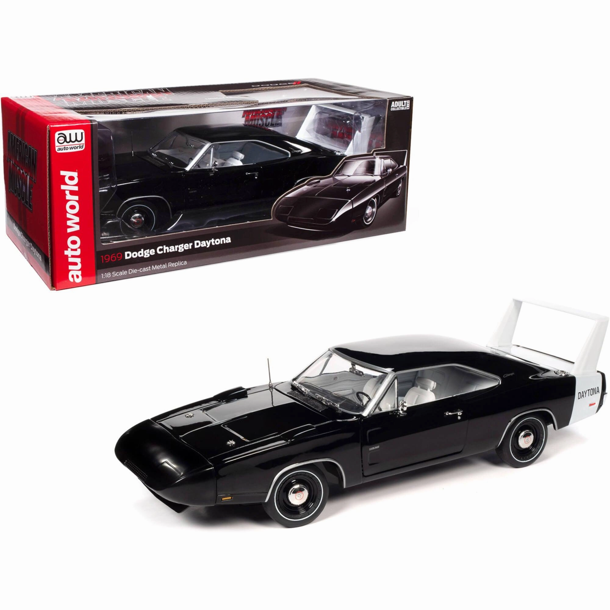 Auto World 1/18 Diecast Car - American Muscle Series 1969 Dodge Charger Daytona X9