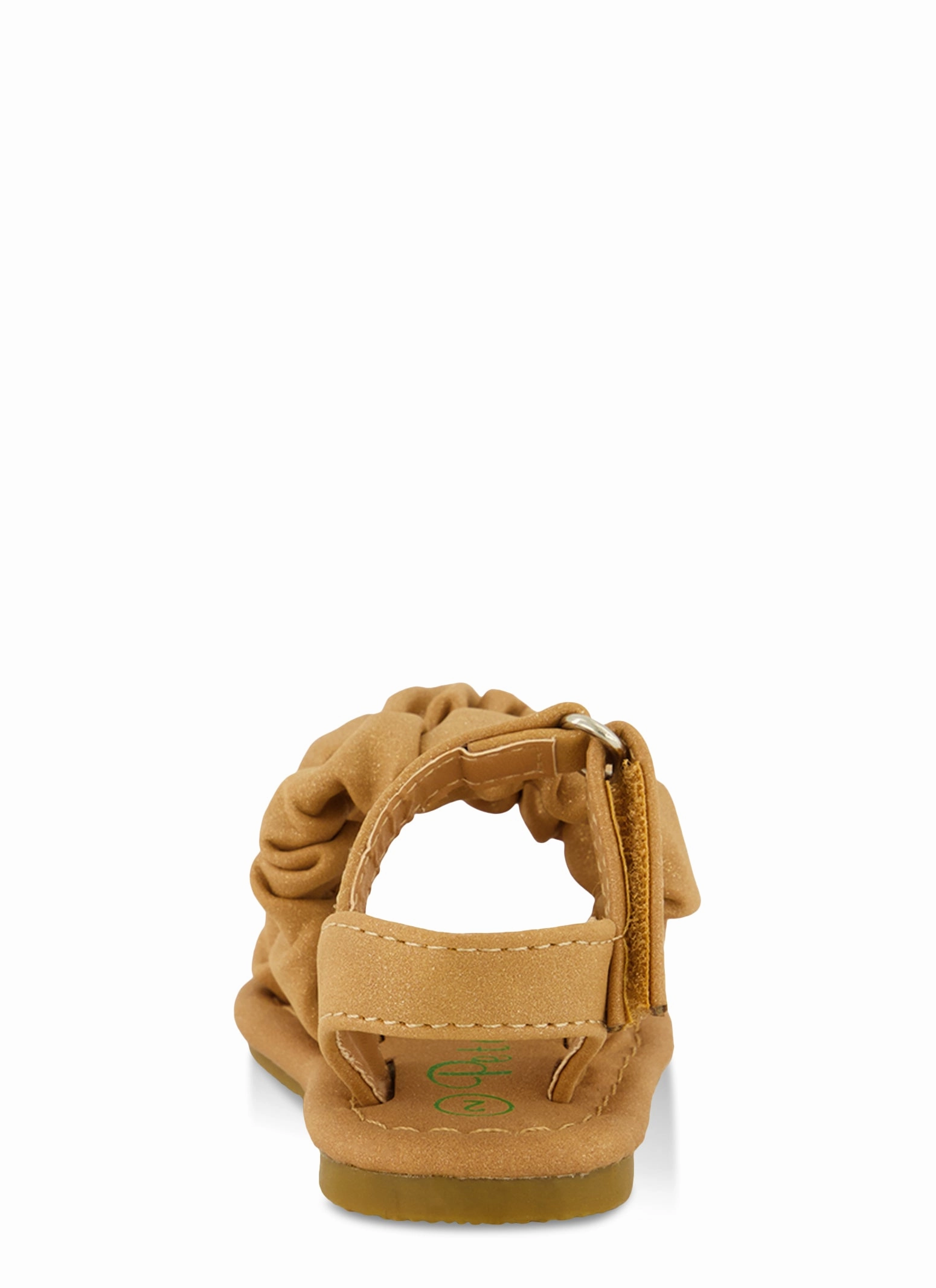 Baby Girls Double Scrunchy Band Velcro Strap Sandals