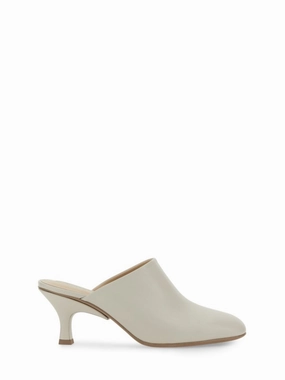 Backless Calfskin Sandals With Sophisticated Heel