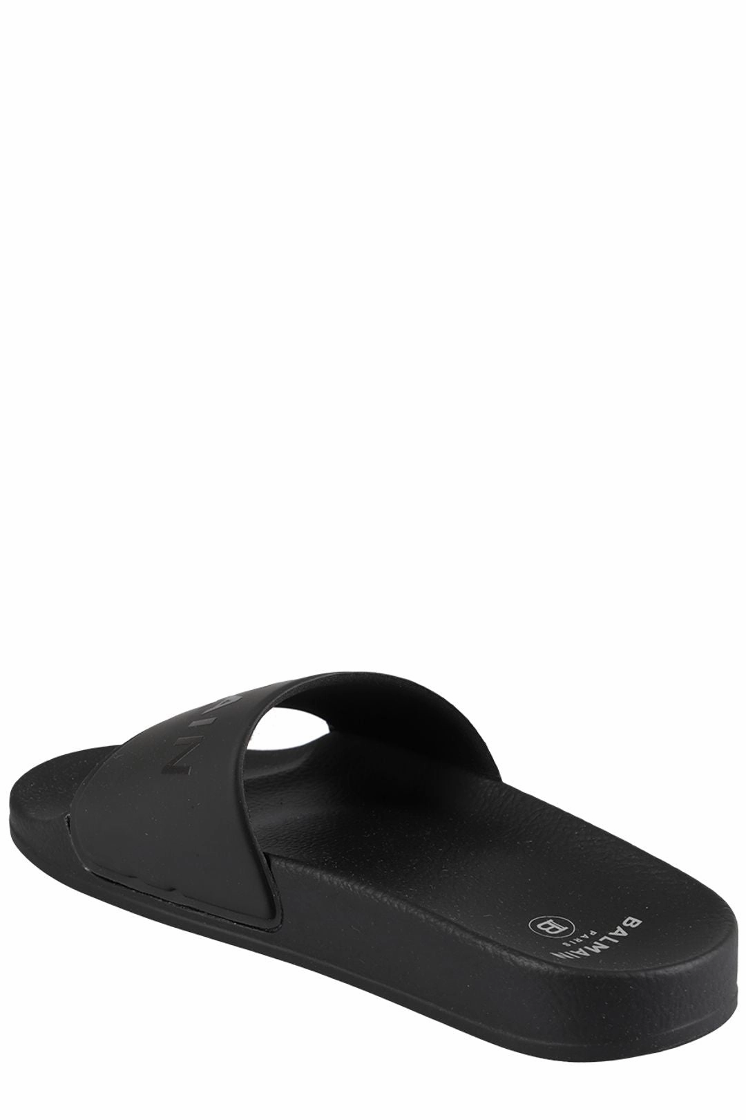 Balmain Kids Logo Embossed Open-Toe Slides