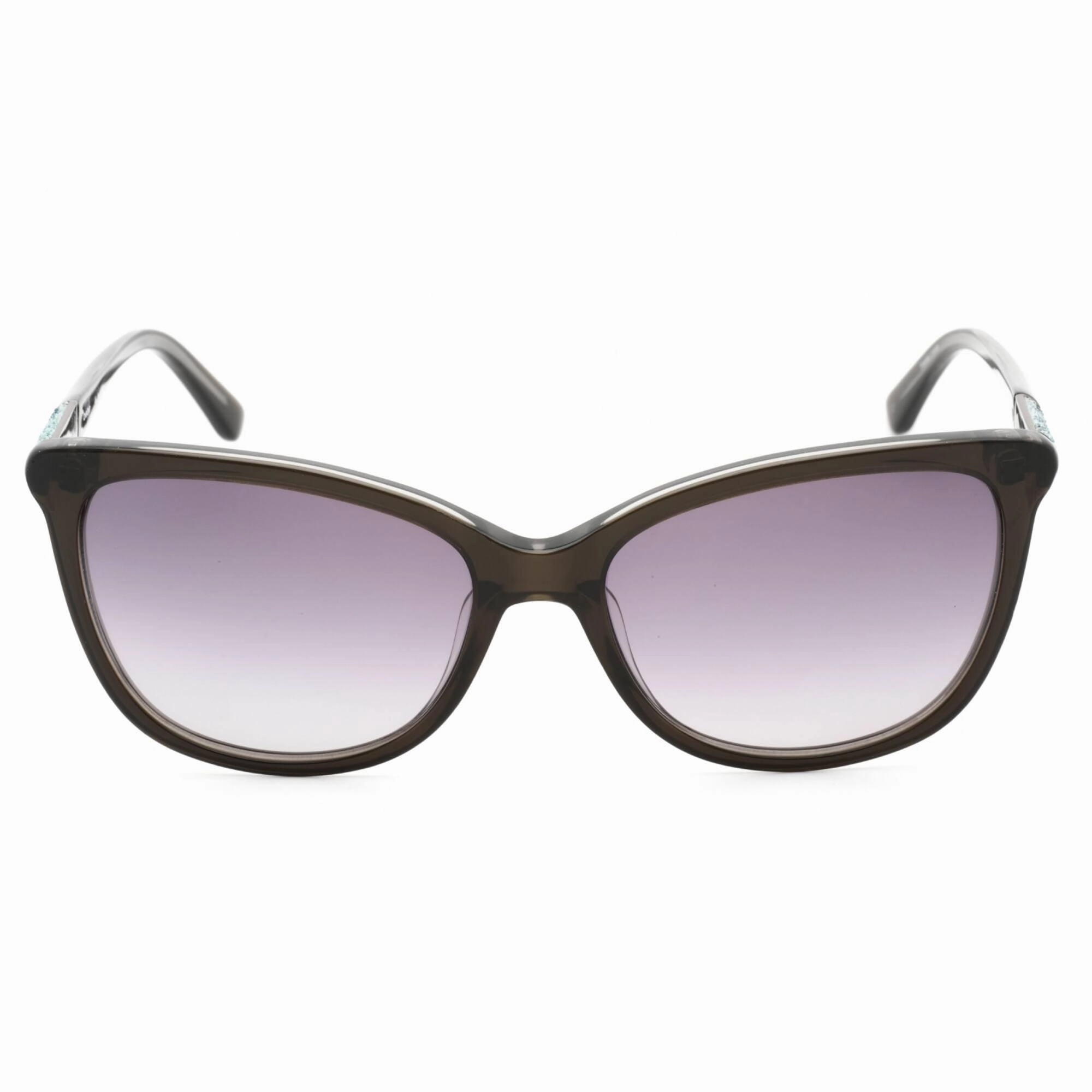 Bebe Women's Sunglasses - Jet Plastic Rectangular Fixed Nose Pads Frame | BB7197 001