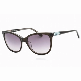 Bebe Women's Sunglasses - Jet Plastic Rectangular Fixed Nose Pads Frame | BB7197 001
