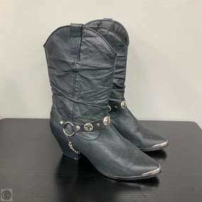 Boots Western By Dingo In Black & Silver, Size: 8.5
