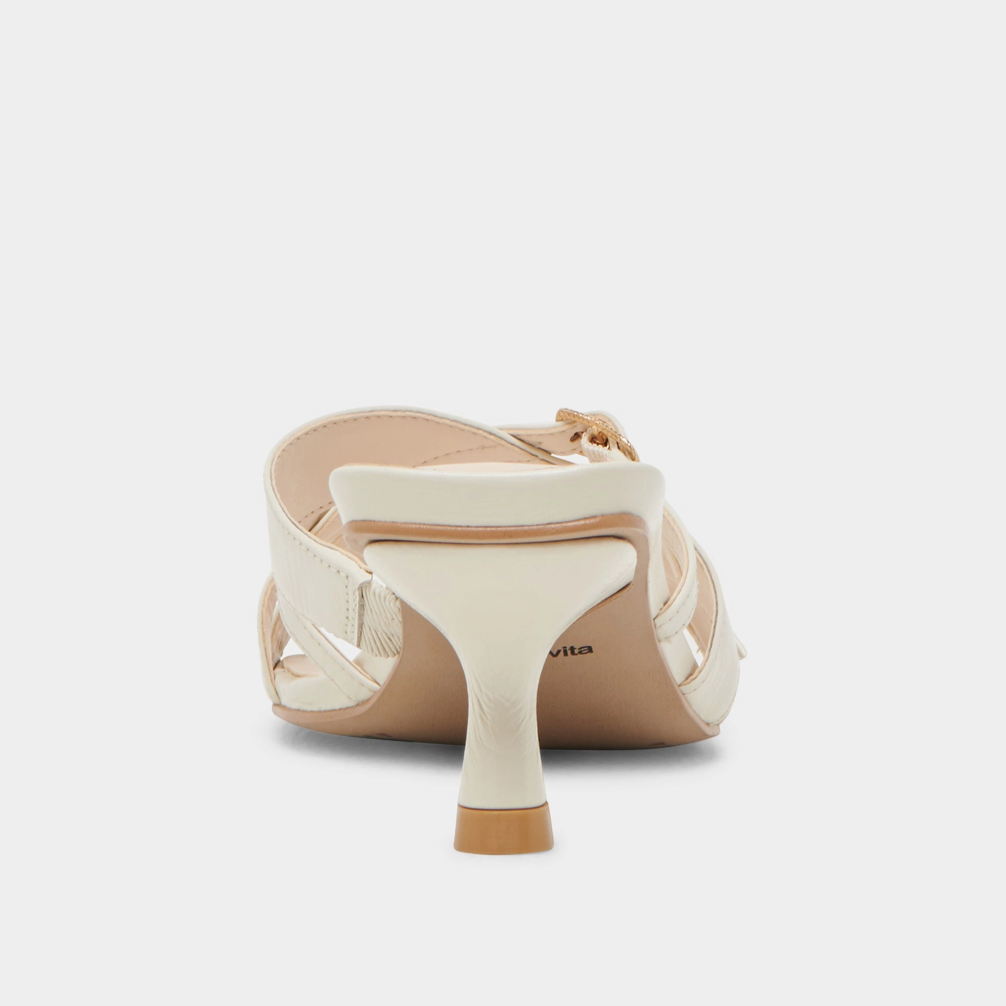 BRYANT HEELS IVORY CRINKLE PATENT