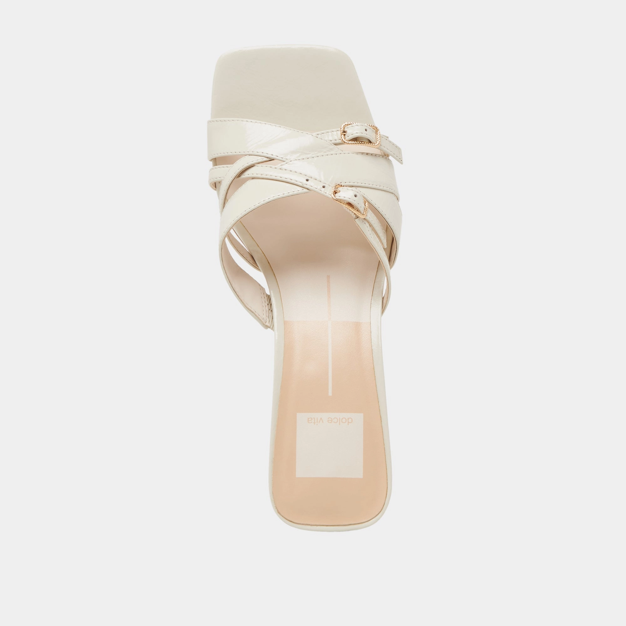 BRYANT HEELS IVORY CRINKLE PATENT