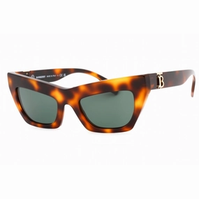 Burberry Women's Sunglasses - Havana Cat Eye Plastic Frame Green Lens | 0BE4405 331671