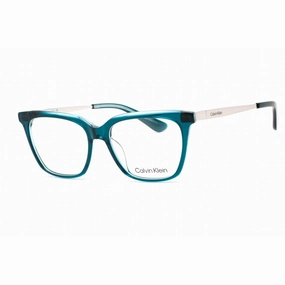 Calvin Klein Women's Eyeglasses - Full Rim Petrol Plastic Rectangular | CK22509 431