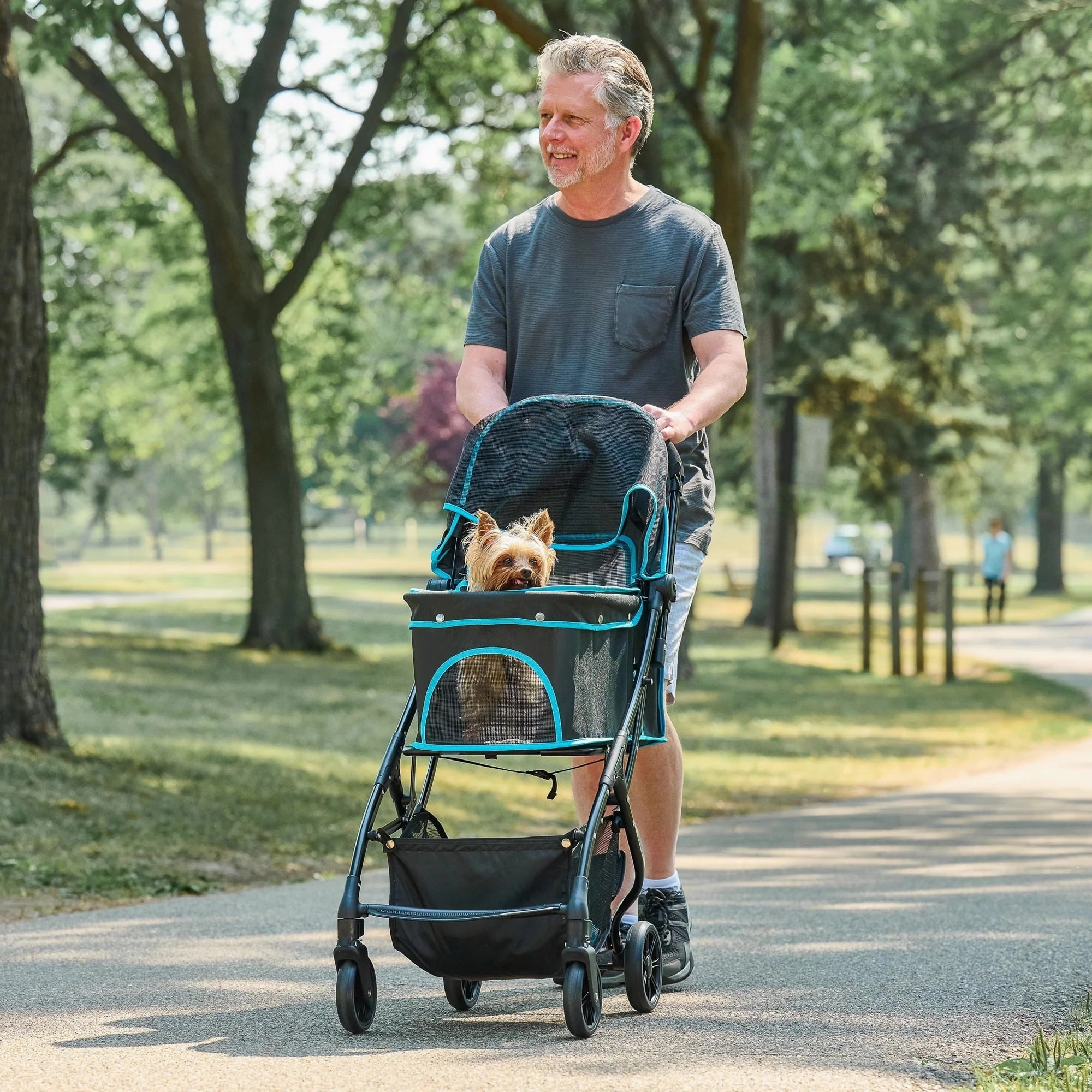 Carlson Pet Products 9050B-DS All Life Stages Pet Stroller, Black