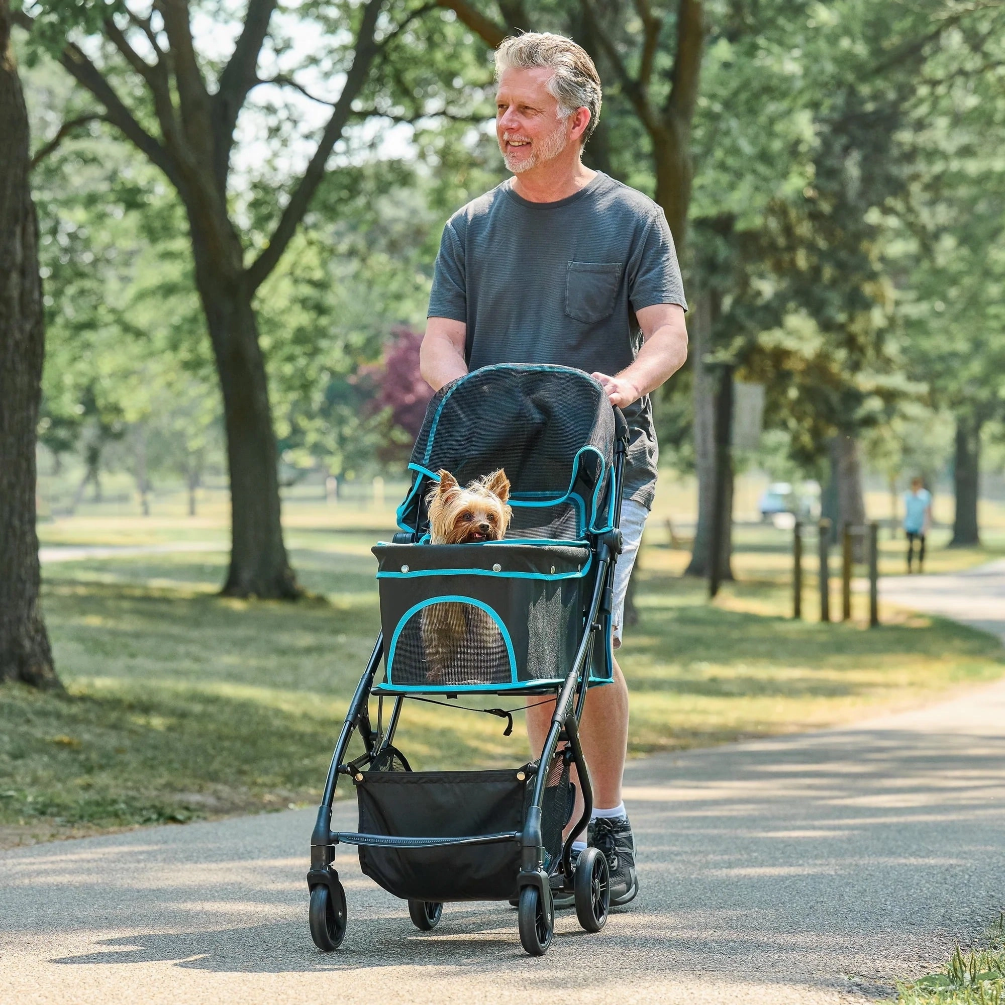 Carlson Pet Products 9050B-DS All Life Stages Pet Stroller, Black