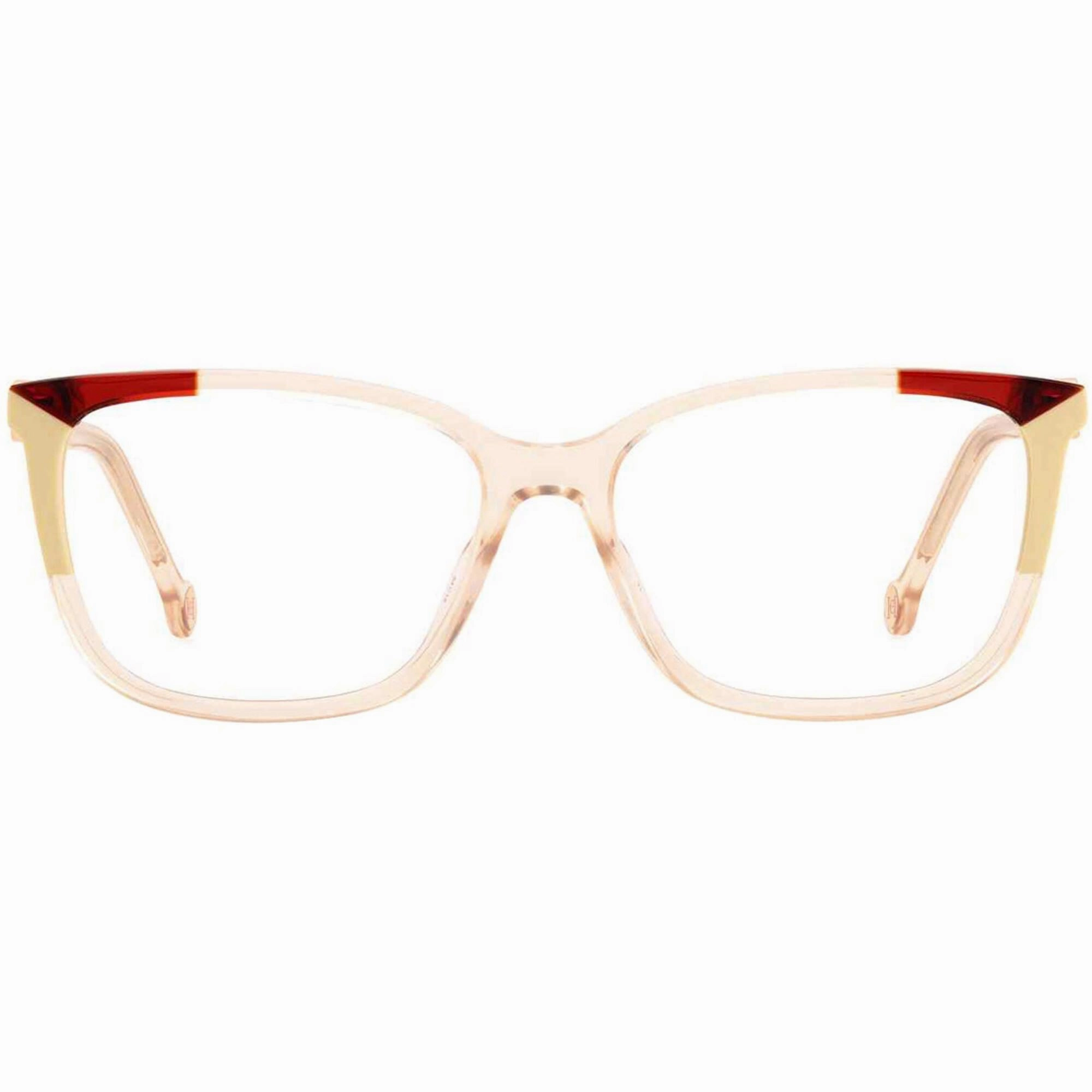 Carolina Herrera Women's Eyeglasses - Demo Lens Nude Beige Square Frame | CH 0055 0DLN