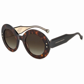 Carolina Herrera Women's Sunglasses - Havana Round Full Rim Frame | HER 0081/s 0086
