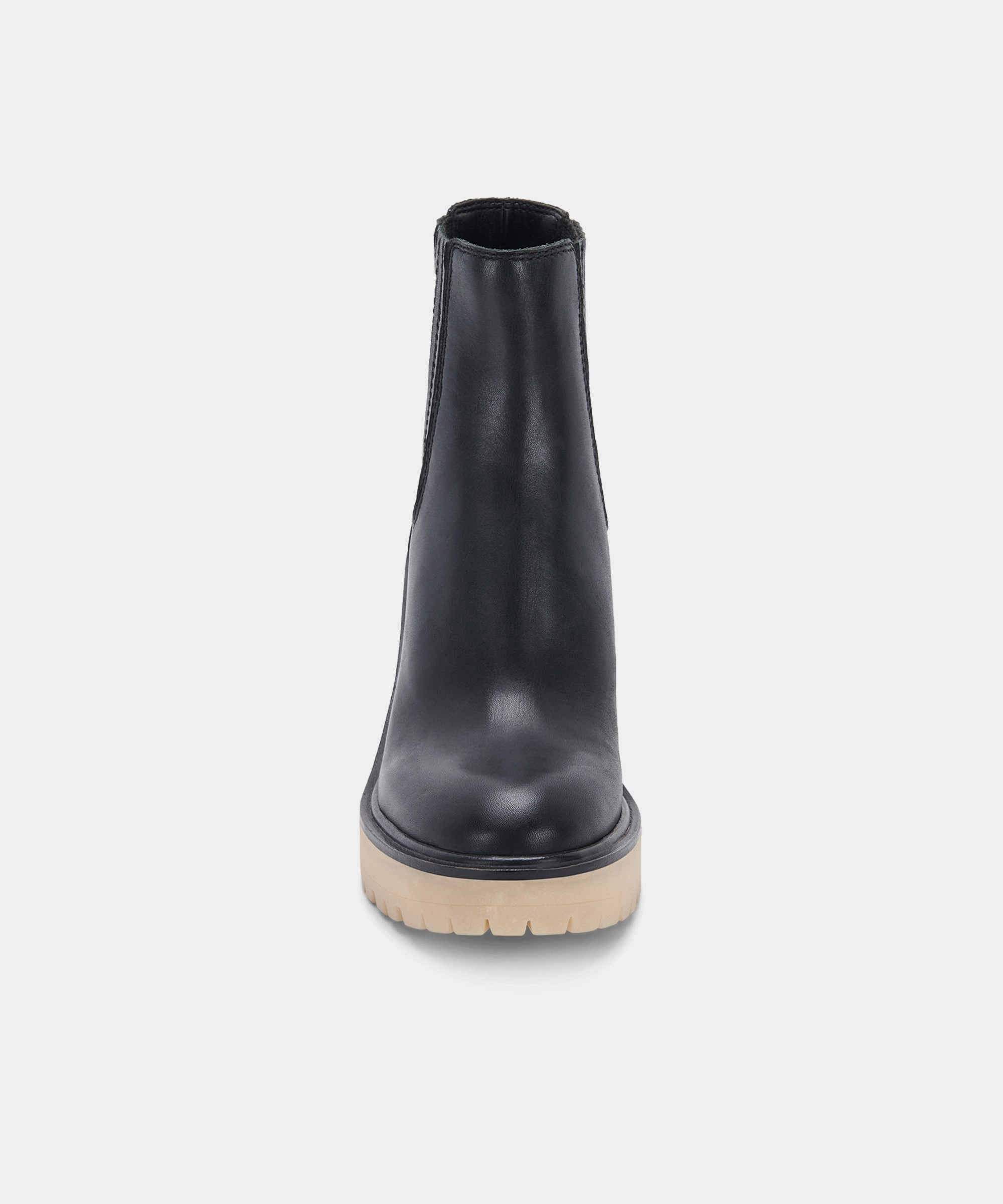 CASTER H2O BOOTIES BLACK LEATHER - re:vita