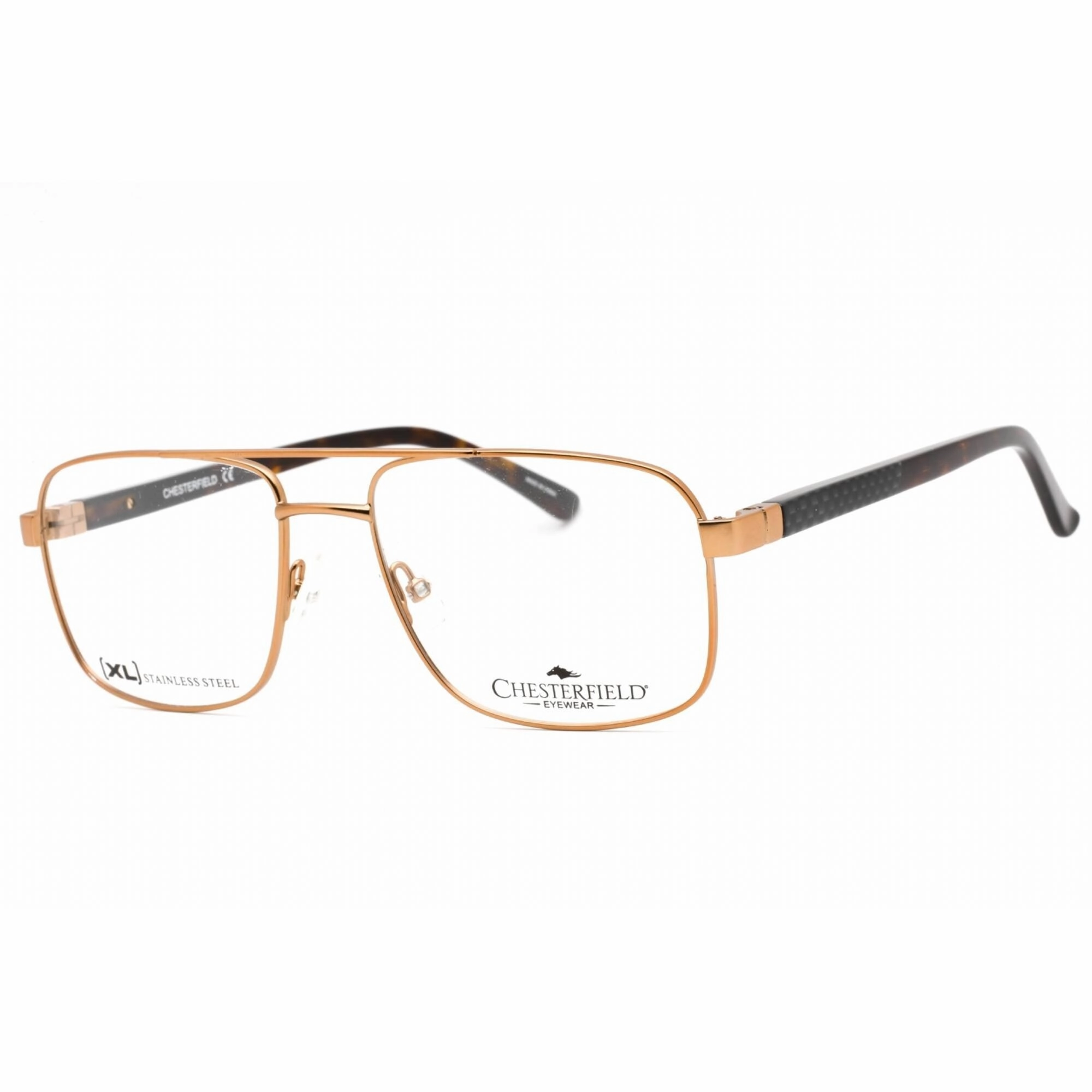 Chesterfield Men's Eyeglasses - Light Brown Metal Aviator Frame | CH 90XL 0TUI 00
