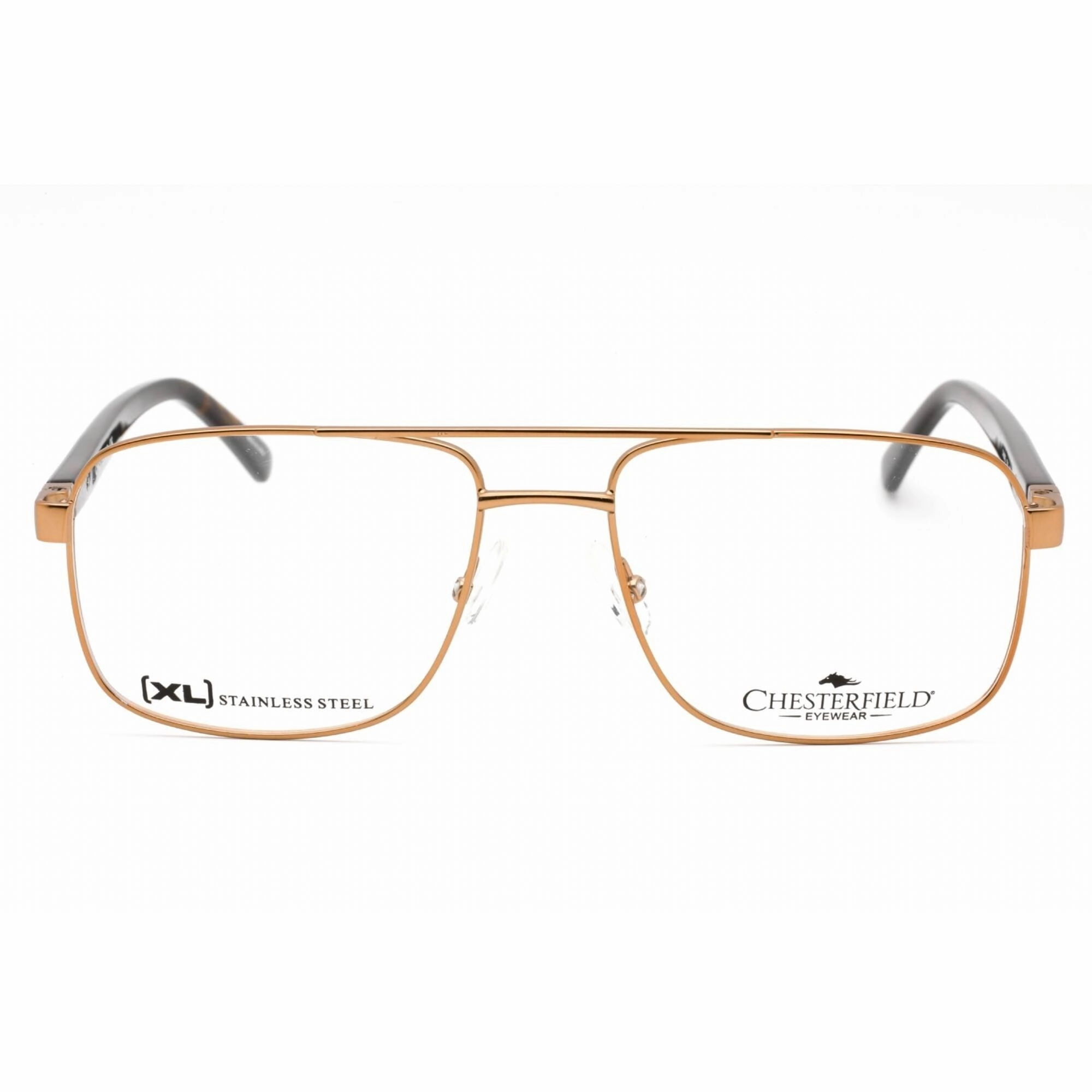 Chesterfield Men's Eyeglasses - Light Brown Metal Aviator Frame | CH 90XL 0TUI 00