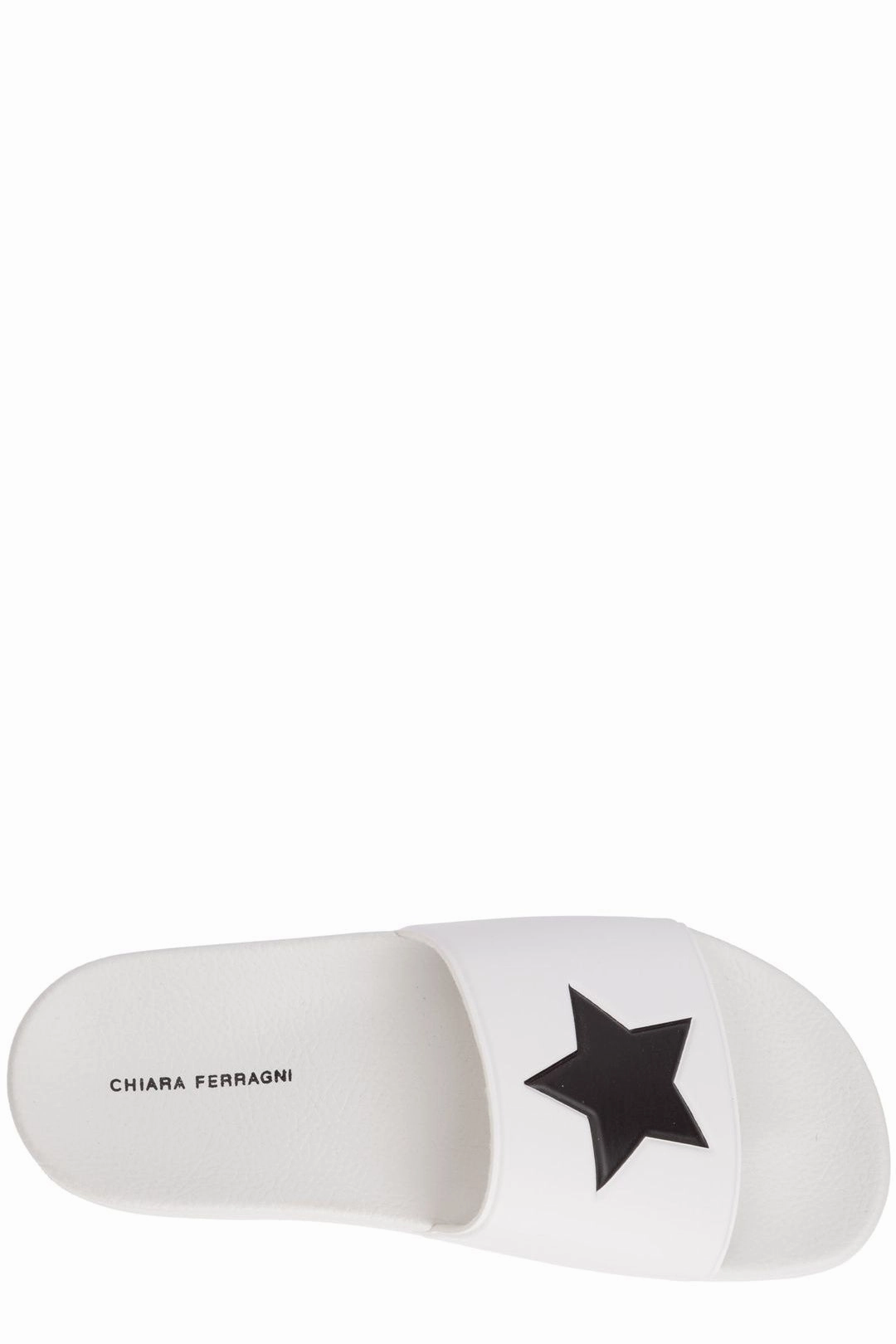 Chiara Ferragni Logo Printed Open-Toe Pool Slides