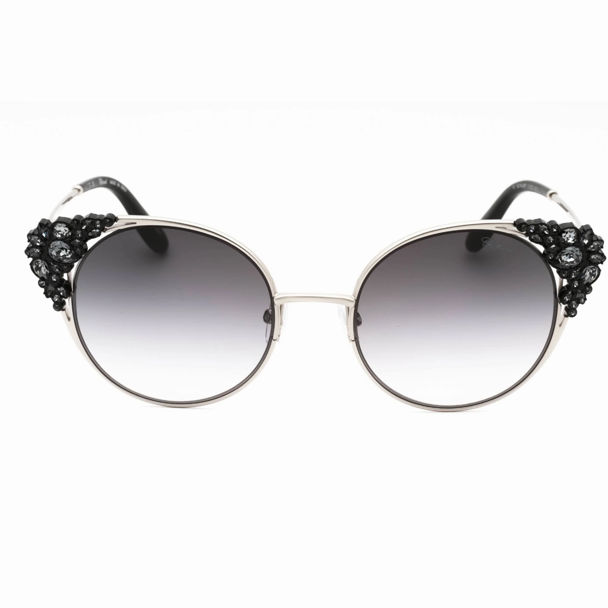 Chopard Women's Sunglasses - Matte Palladium Metal Cat Eye Full Rim | SCHL06S 0581