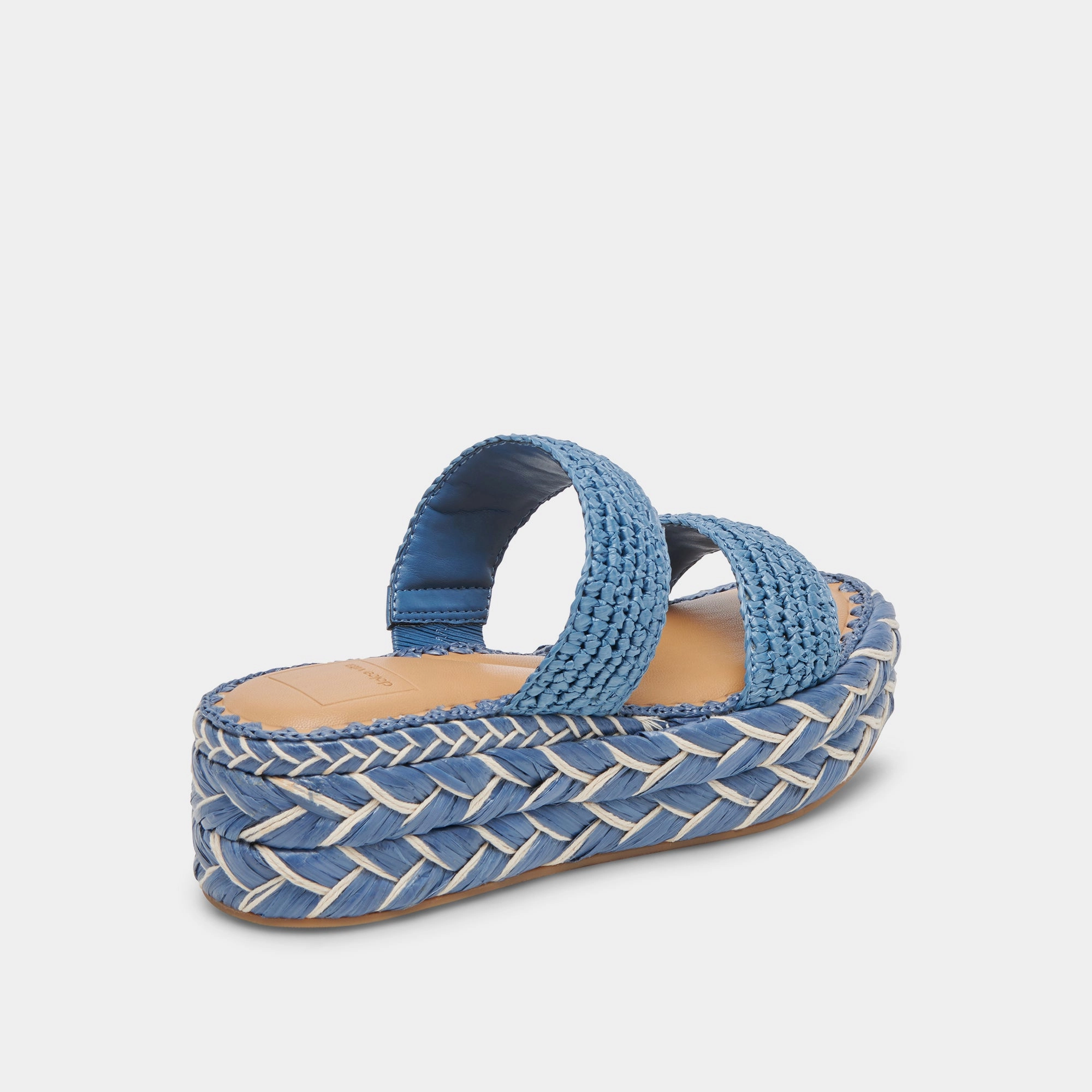 CORLA SANDALS BLUE RAFFIA