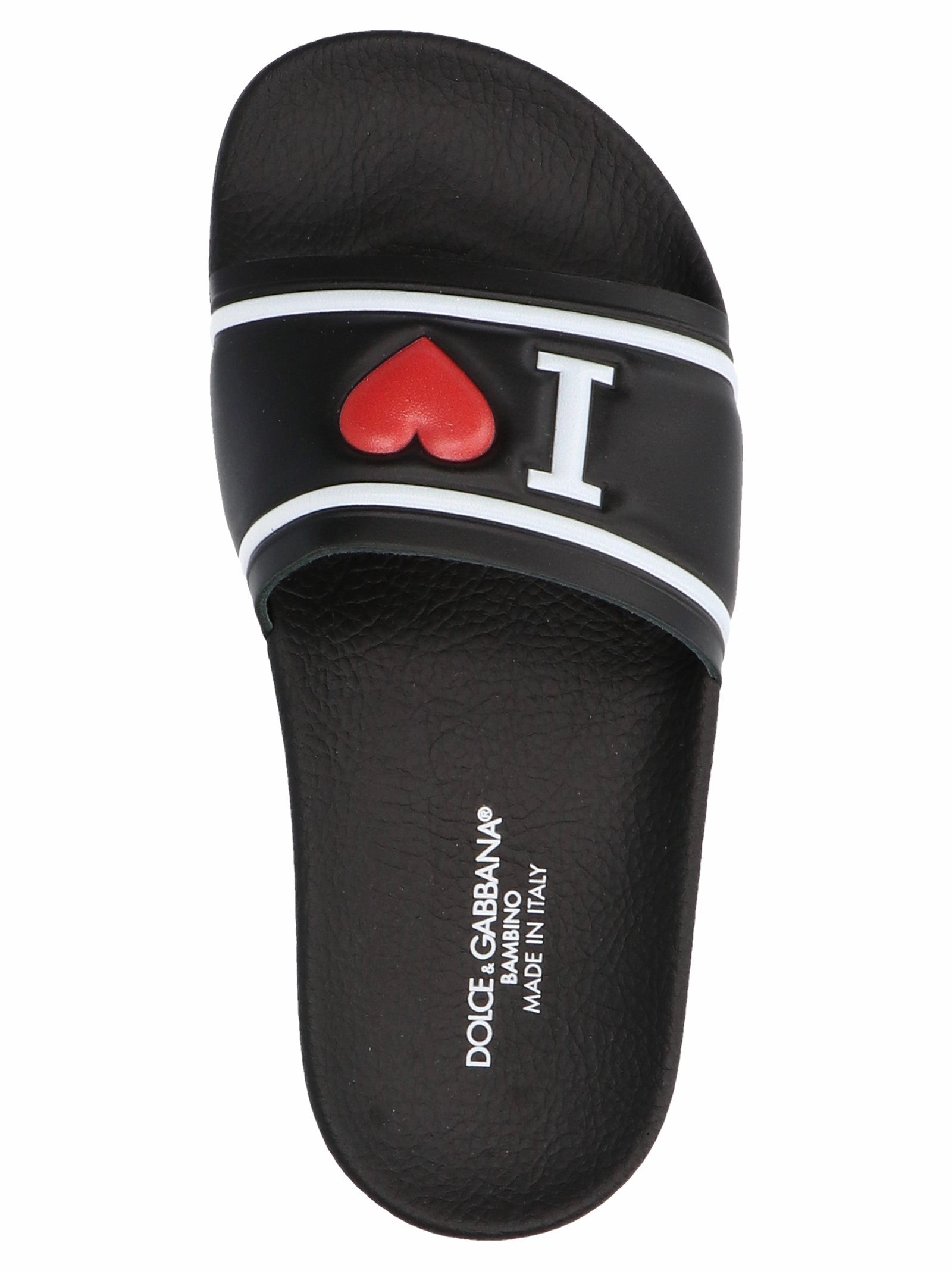 Dolce & Gabbana Kids Logo Embossed Open Toe Slides
