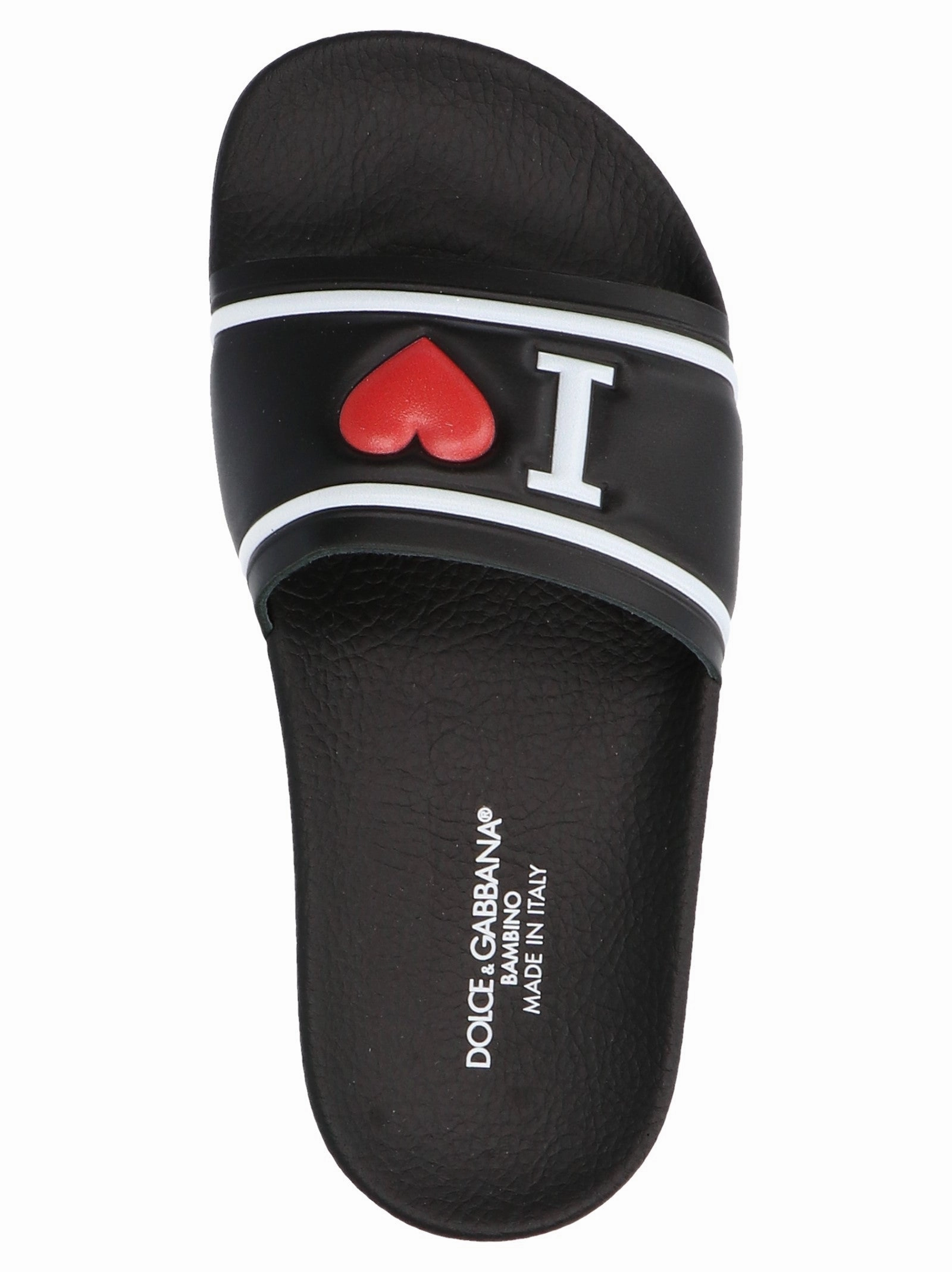 Dolce & Gabbana Kids Logo Embossed Open Toe Slides