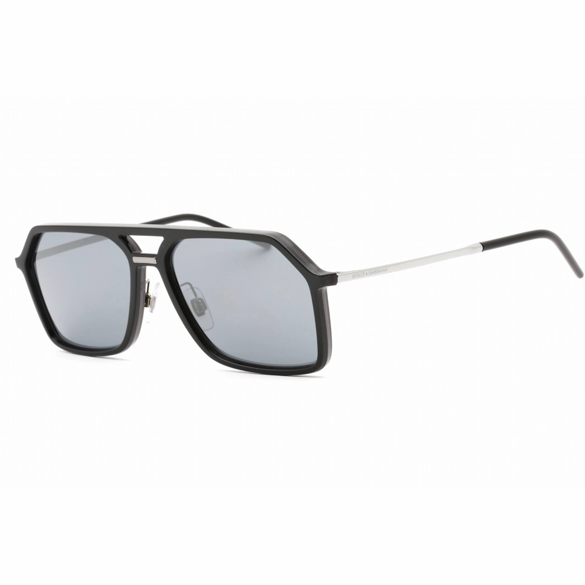 Dolce & Gabbana Men's Sunglasses - Black/Gunmetal Rectangular Frame | 0DG6196 501/6G