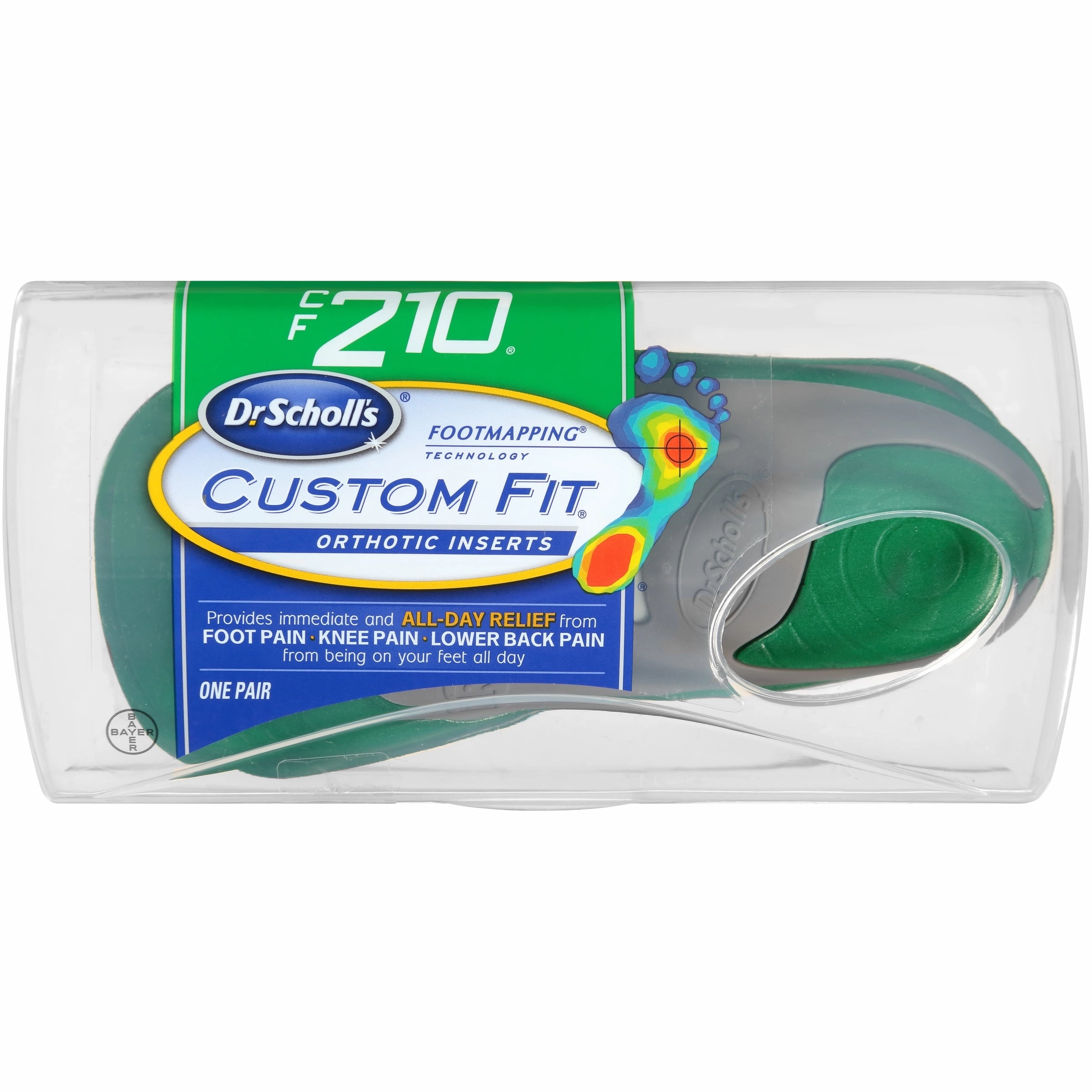 Dr. Scholl's Custom Fit Orthotics CF210, 1 Pair