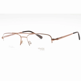 Elasta Men's Eyeglasses - Light Brown Metal Aviator Half Rim Frame | E 7251 0TUI 00