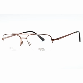 Elasta Men's Eyeglasses - Light Brown Metal Half Rim Aviator Frame | E 7251 0TUI 00