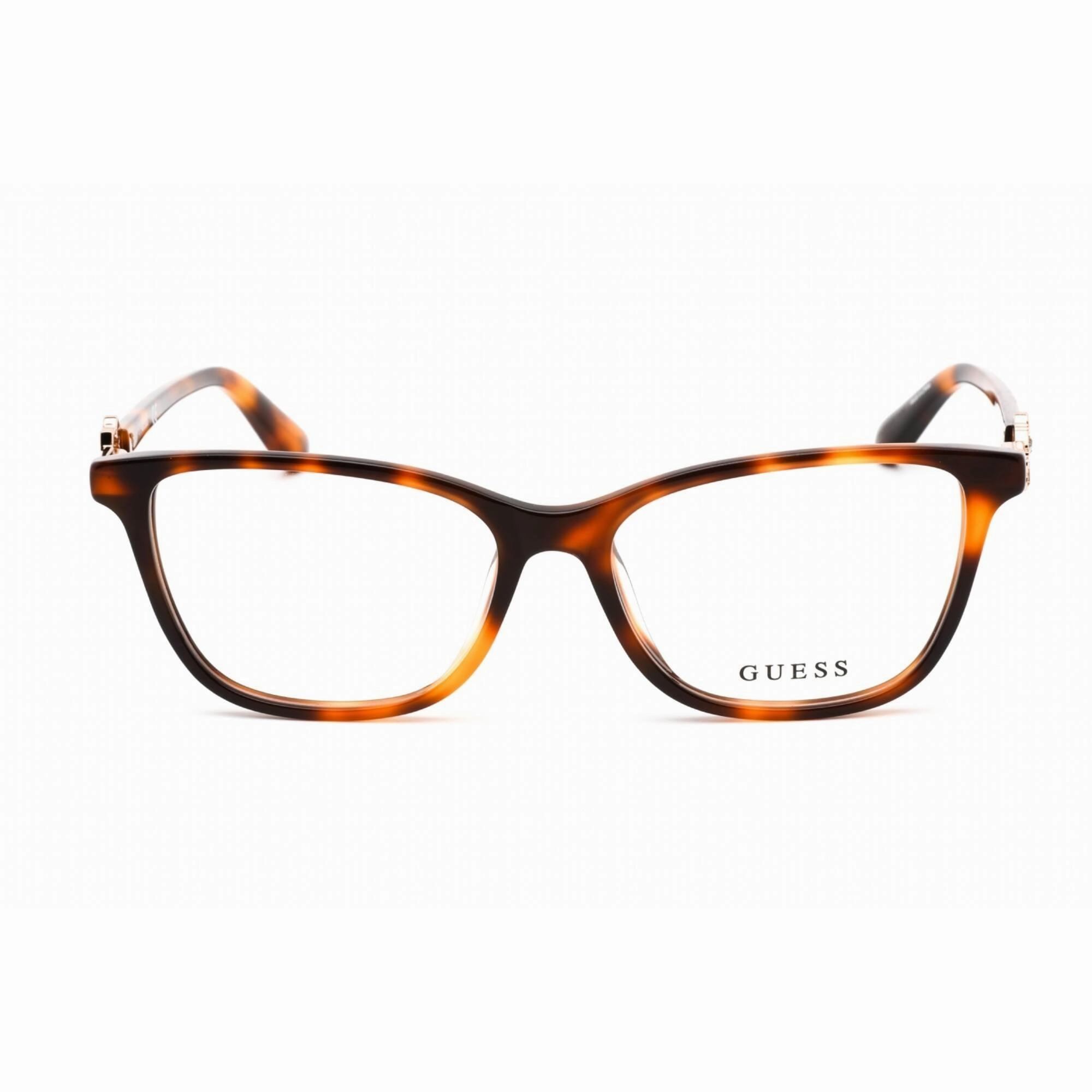 Guess Women's Eyeglasses - Blonde Havana Plastic Square Shape Frame | GU2856-S 053