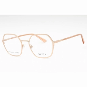 Guess Women's Eyeglasses - Pale Gold Metal Geometric Shape Full Rim Frame | GU2912 032
