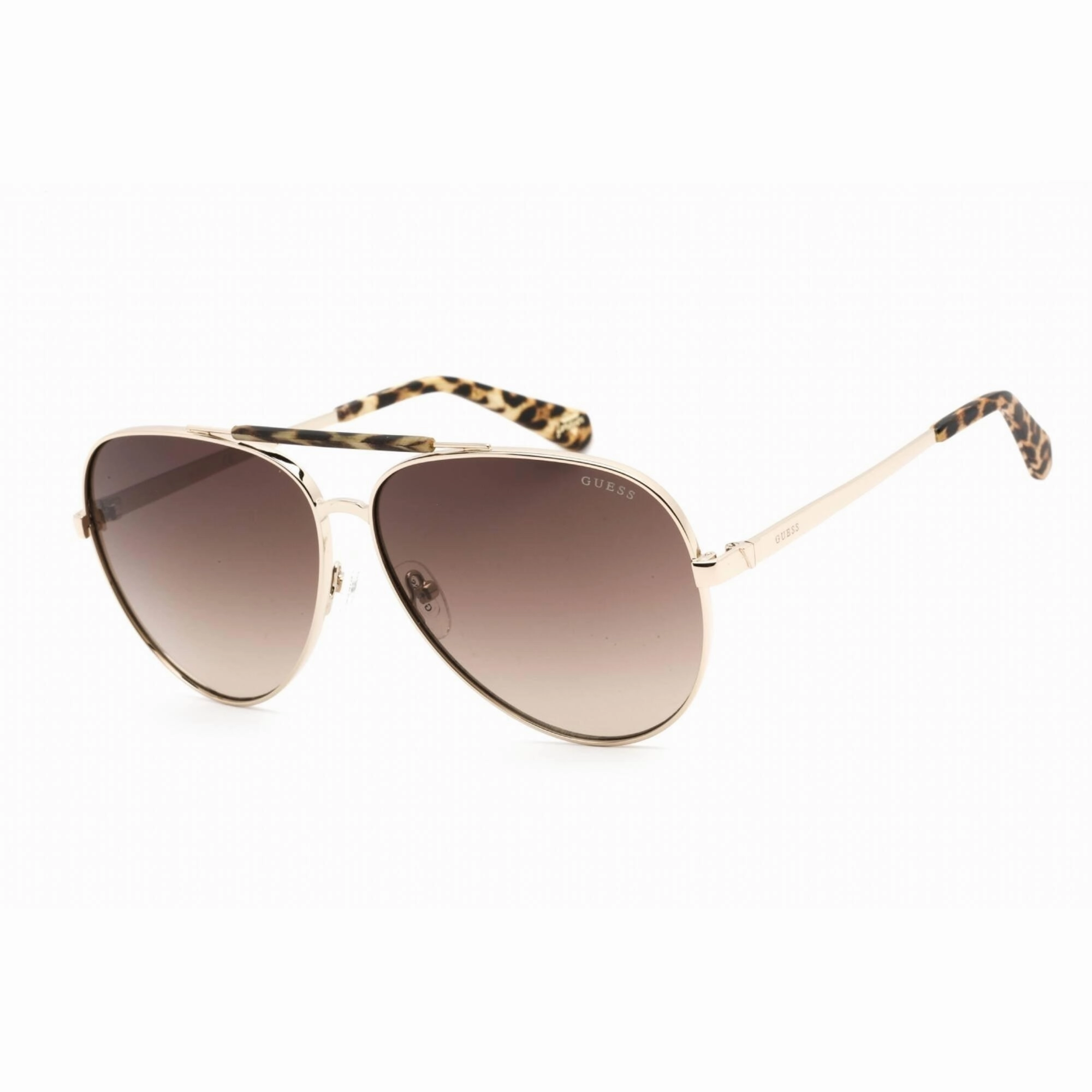 Guess Women's Sunglasses - Adjustable Nose Pad Gold Metal Aviator Frame | GU5209 32F