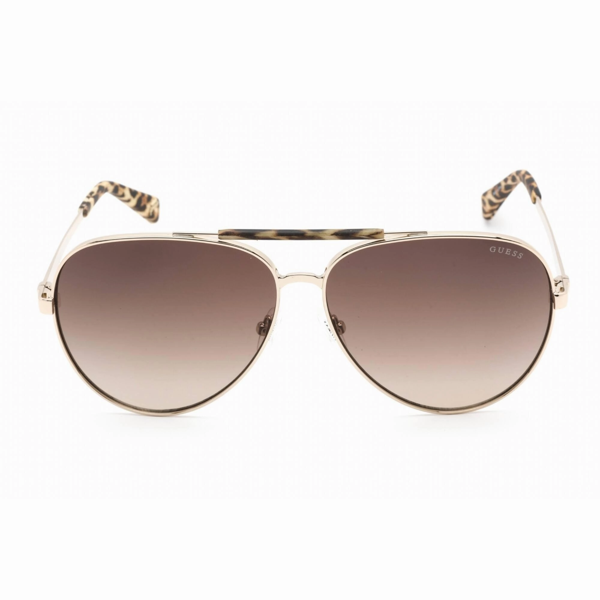 Guess Women's Sunglasses - Adjustable Nose Pad Gold Metal Aviator Frame | GU5209 32F