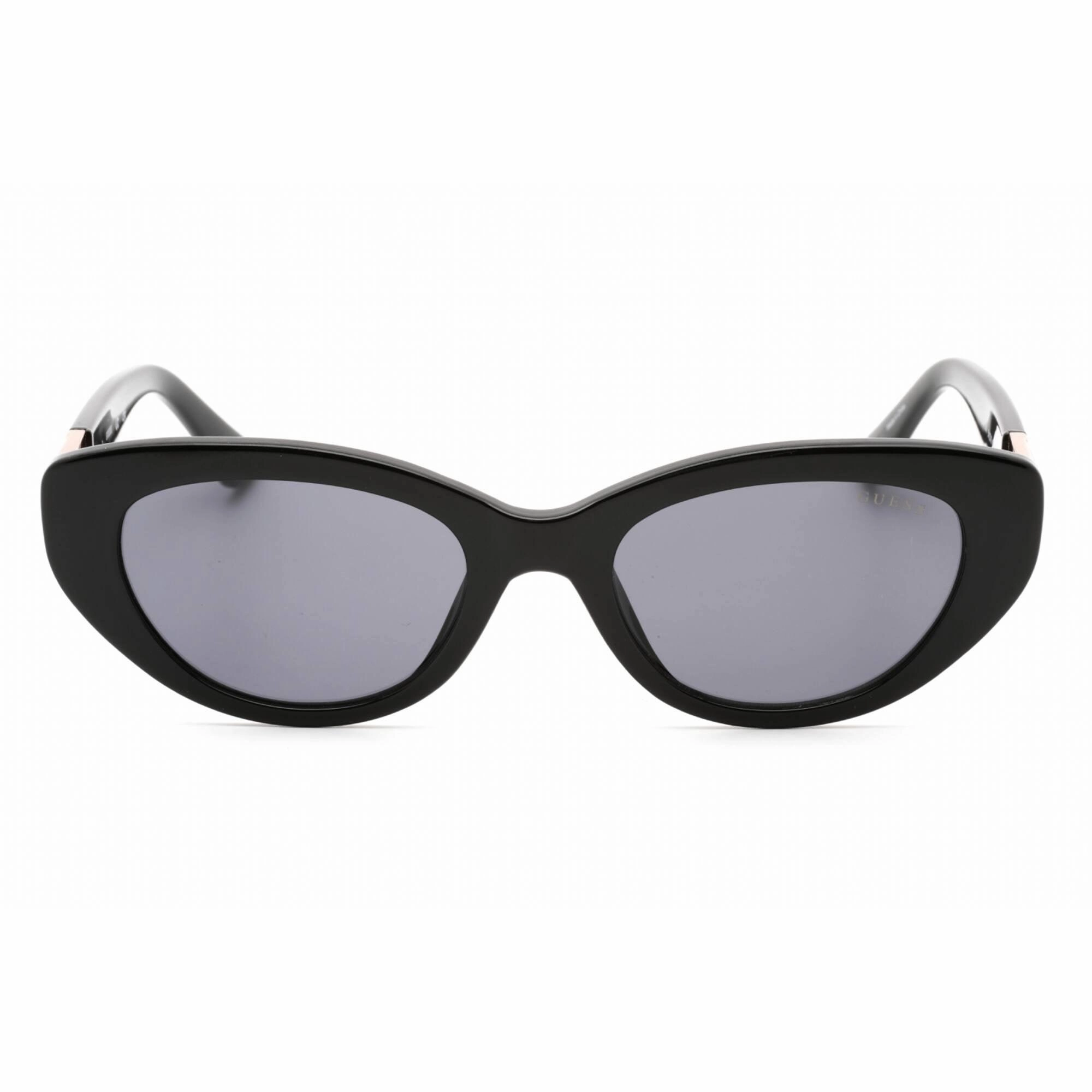 Guess Women's Sunglasses - Full Rim Shiny Black Plastic Oval Shape Frame | GU7849 01A