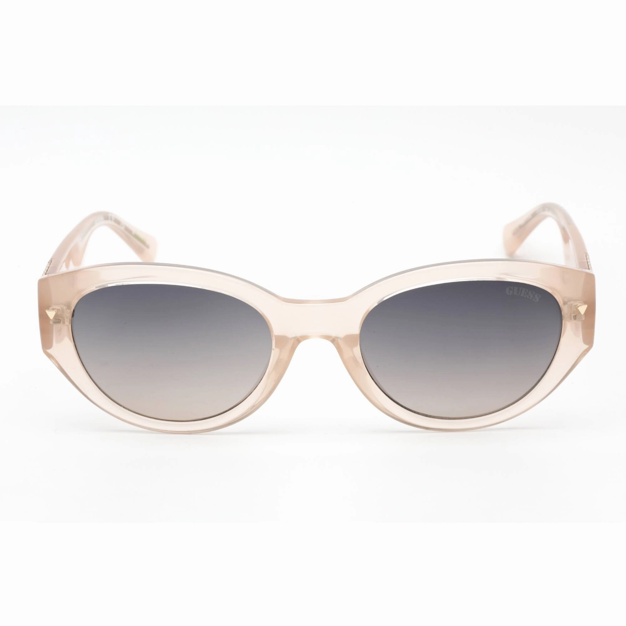 Guess Women's Sunglasses - Shiny Beige Plastic Oval Frame Smoke Lens | GU8241 57B