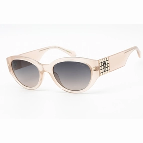 Guess Women's Sunglasses - Shiny Beige Plastic Oval Frame Smoke Lens | GU8241 57B