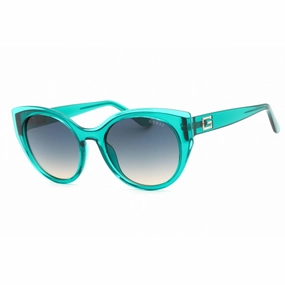 Guess Women's Sunglasses - Shiny Dark Green Full Rim Cat Eye Frame | GU7909 96P