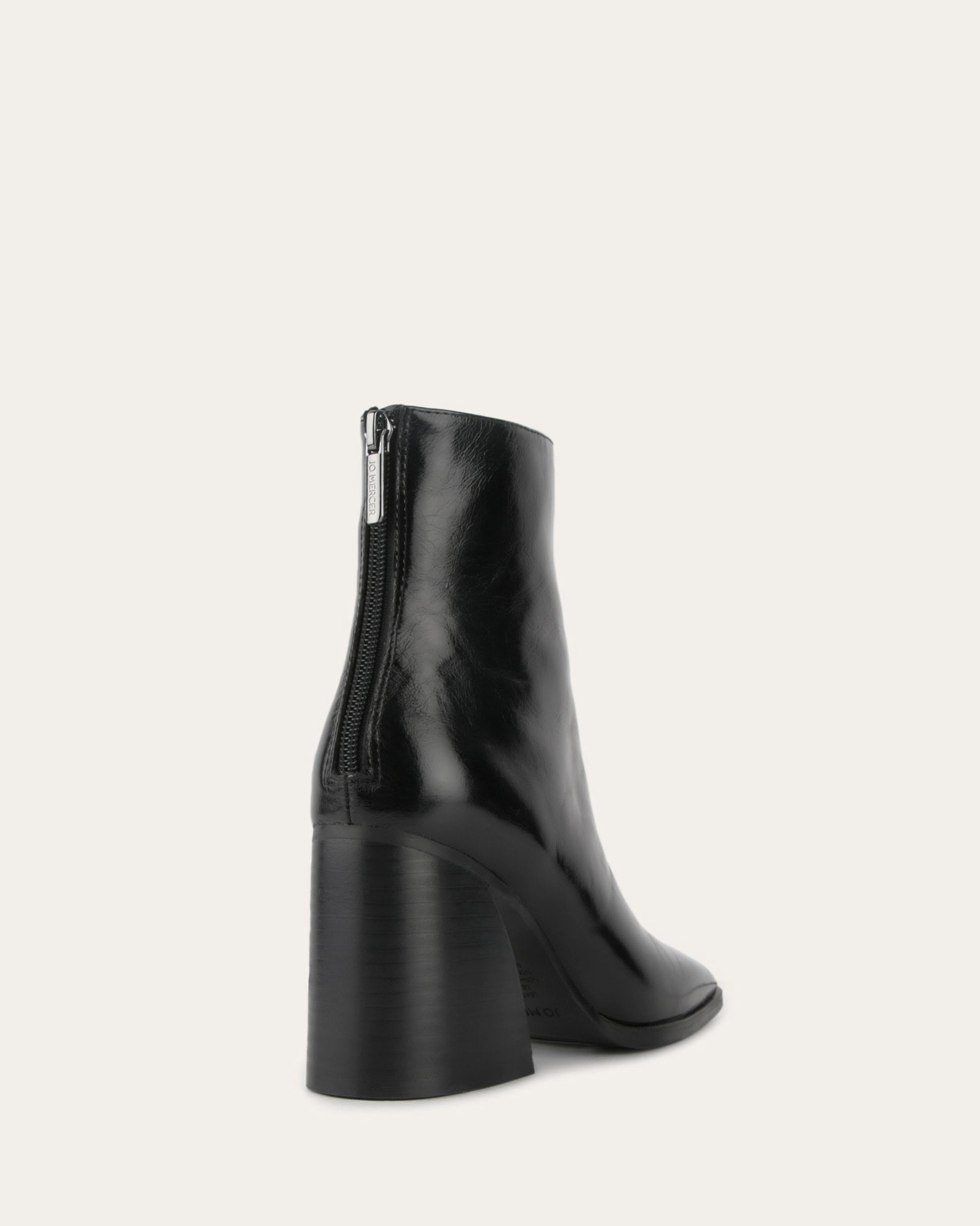 HATTIE HIGH ANKLE BOOTS BLACK LEATHER