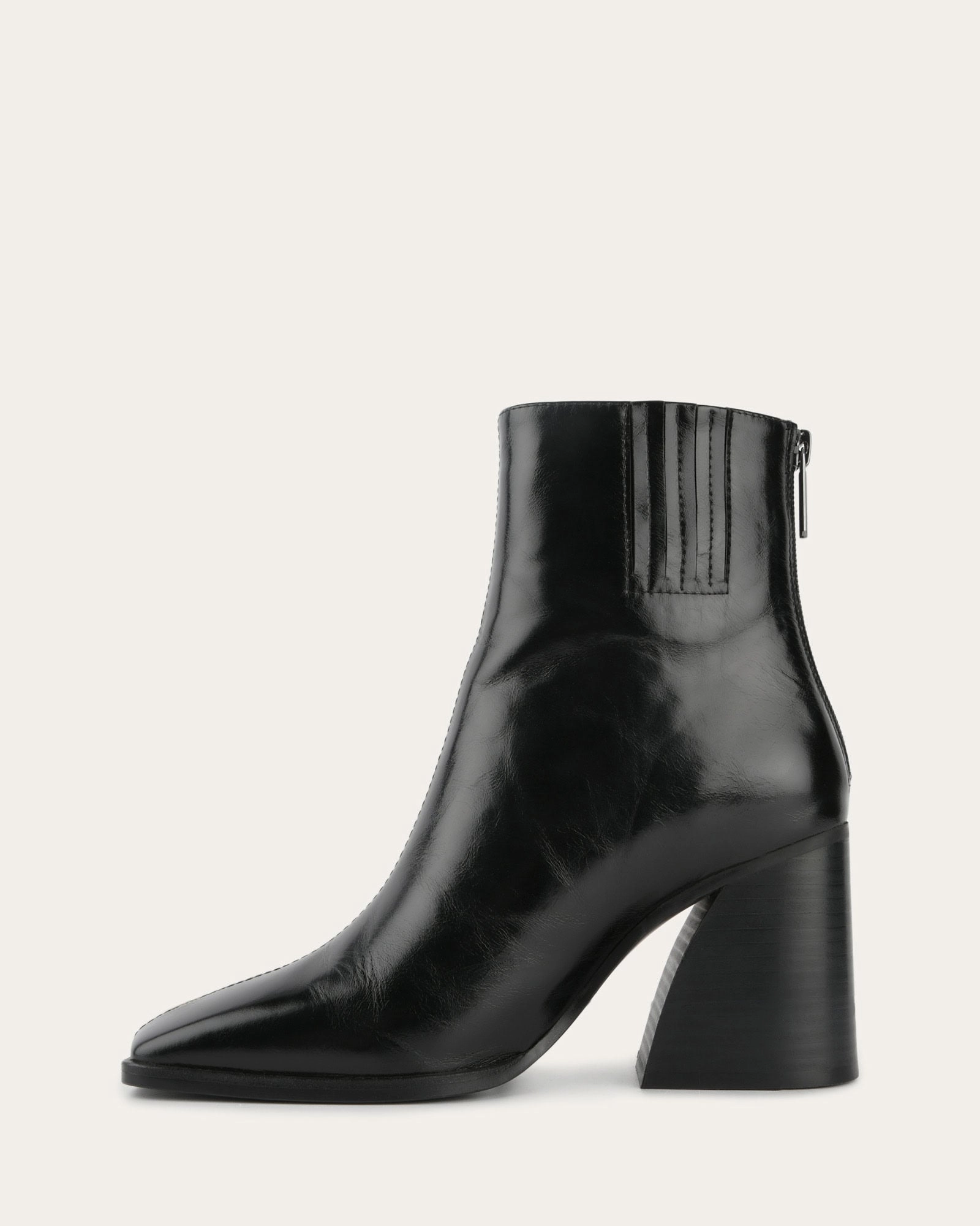 HATTIE HIGH ANKLE BOOTS BLACK LEATHER