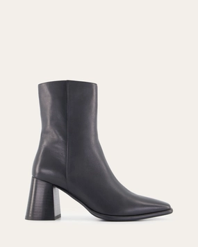 IGGY MID ANKLE BOOTS BLACK LEATHER