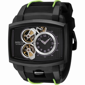 Invicta Men's Watch - Akula Automatic Black Open Heart Dial Silicone Strap | 41696