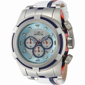 Invicta Men's Watch - Bolt Zeus Light Blue and Silver Tone Dial Leather Strap | 43788