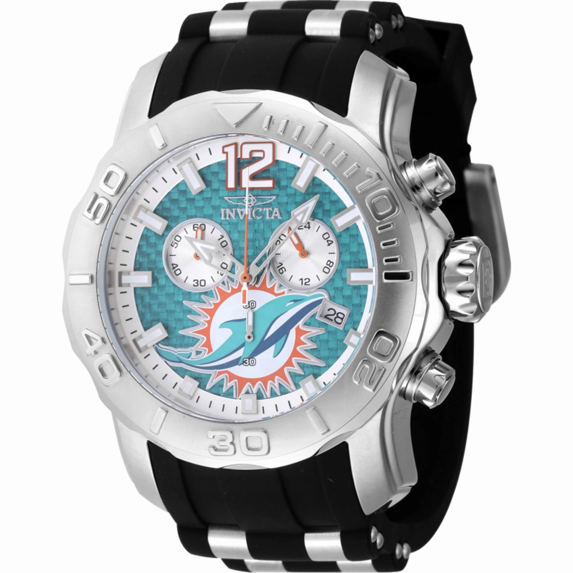 Invicta Men's Watch - NFL Miami Dolphins Chronograph Light Blue Dial Strap | 48004