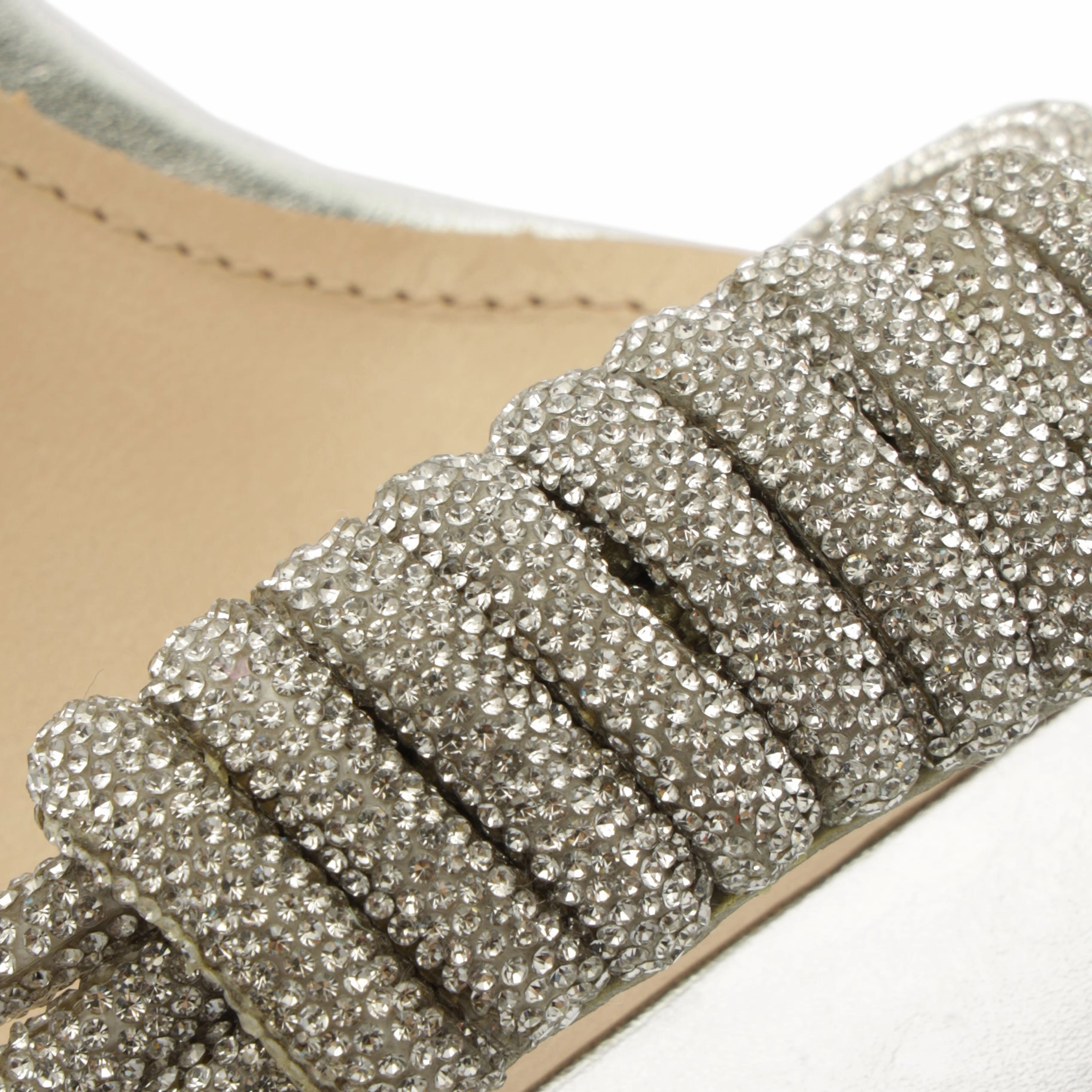 Jewell Block Metallic Nappa Leather Sandal