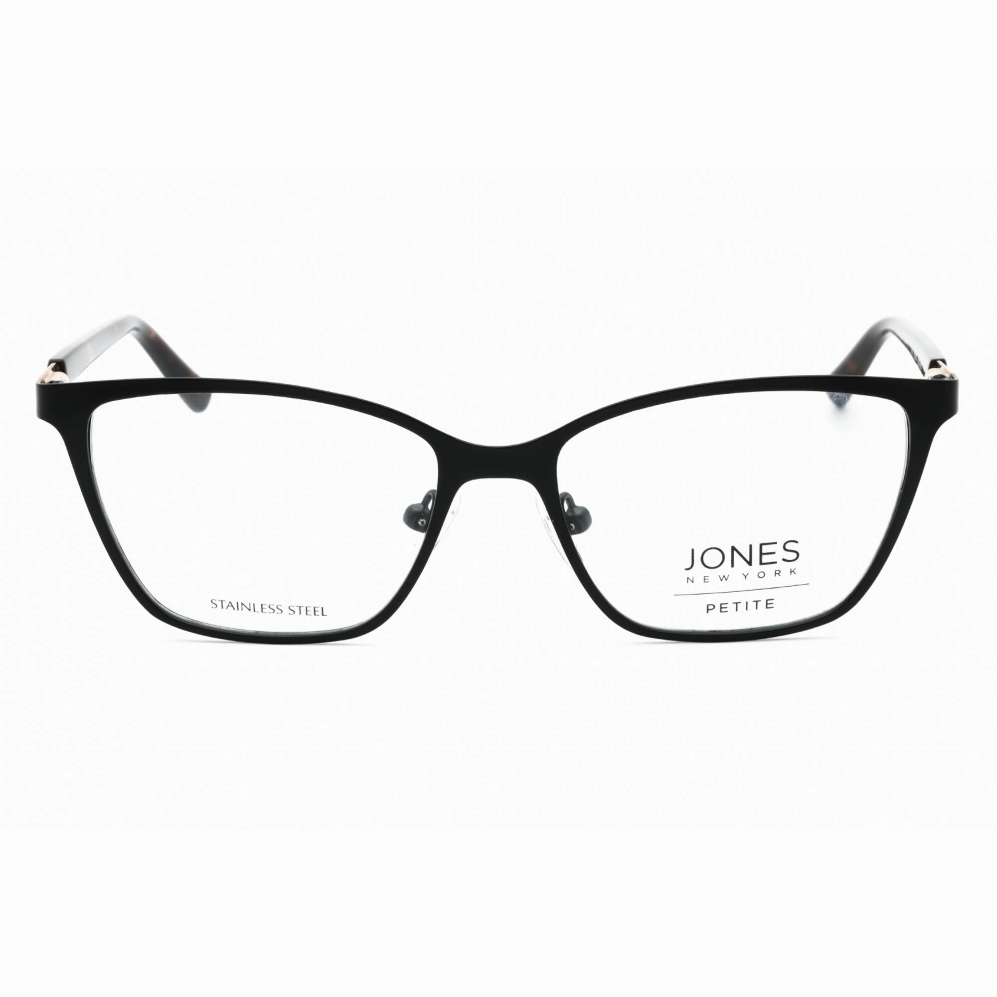 Jones New York Women's Eyeglasses - Black Metal Cat Eye Full Rim Frame | J149 0BLA