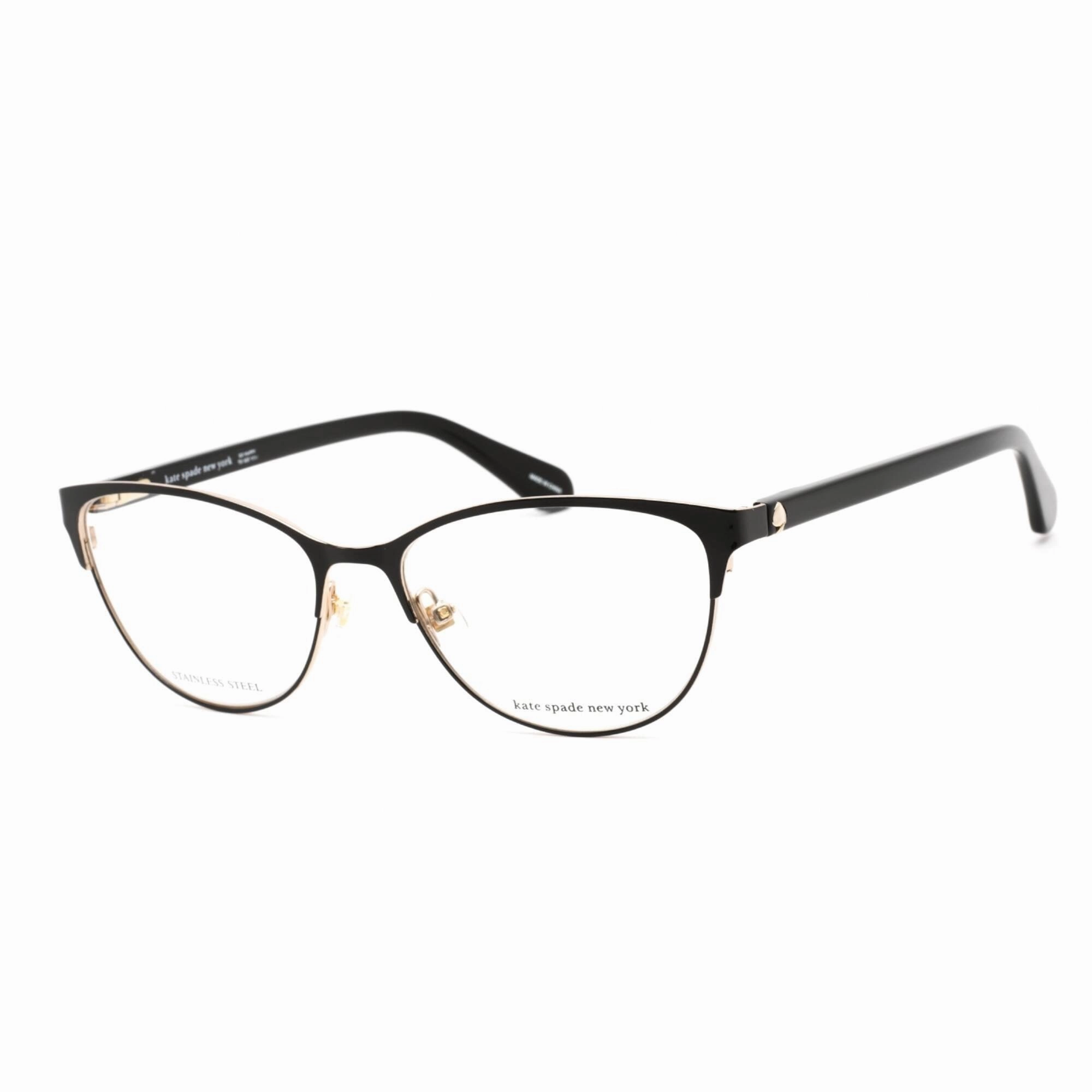 Kate Spade Women's Eyeglasses - Clear Lens Black Metal Cat Eye Frame | HADLEE 0807 00